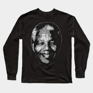 Nelson Mandela Black and White Long Sleeve T-Shirt